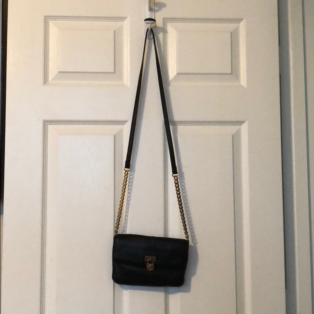Calvin Klein black leather crossbody